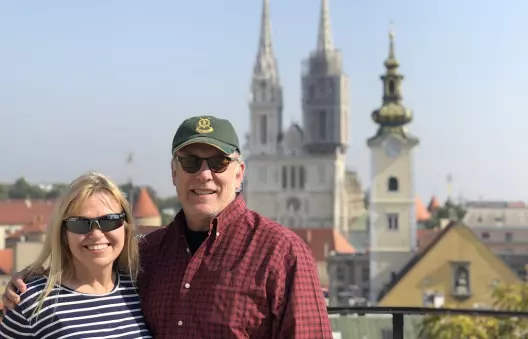 Paris skyline with Eiffel Tower on 2027 small group tour